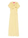 Miau By Clara Rotescu Sundari Short-sleeve Maxi Dress In Yellow