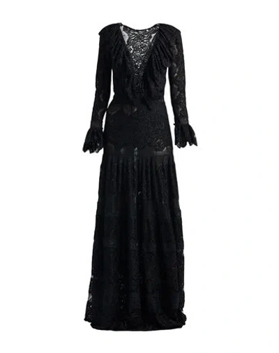 Miau By Clara Rotescu Woman Maxi Dress Black Size 6 Polyester