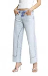 Mica Denim Ankle Straight Jeans In Denim In Blue