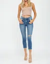 Mica Denim Brea Crop Skinny Jeans In Blue Fluorite In Multi
