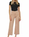 Mica Denim Chromatic High Rise Crop Jean In Brown Sugar In Multi
