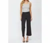 Mica Denim Chromatic High Rise Wide Crop Jeans In Charcoal