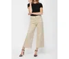 Mica Denim Cropped Wide Leg With Front Pocket In Ash Mocha In Multi