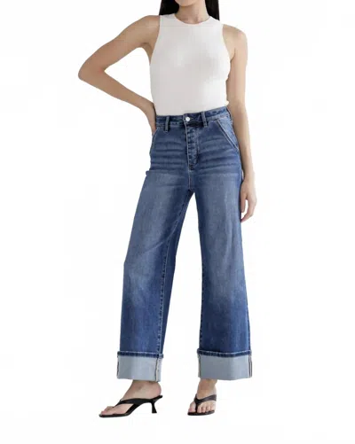 Mica Denim Hailey Cuffed Jeans In Blue