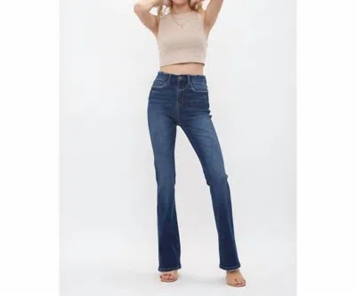 MICA DENIM HIGH RISE BOOT CUT JEANS IN QUARTET