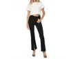 Mica Denim High Rise Bootcut Jeans In Black In Black