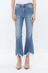 Mica Denim High Rise Crop Flare Jeans In Moscato In Multi