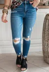Mica Denim High Rise Crop Skinny W/ Step Hem Jeans - Plus In Syra In Multi