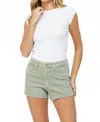 Mica Denim High Rise Vintage Shorts In Gypsy Green In Green