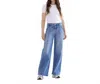 Mica Denim High Rise Wide Leg Jeans In Denim In Blue