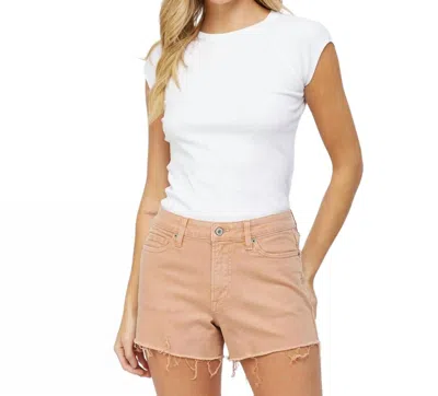 Mica Denim High-rise Vintage Shorts In Baked Clay In Multi