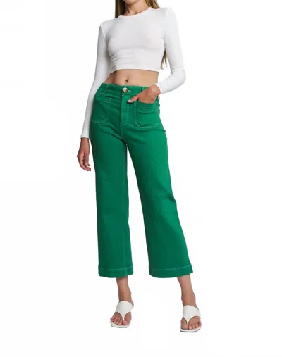 Mica Denim Kelly Cropped Jeans In Green