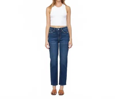 Mica Denim Monfil Straight Leg Wedge Jeans In  In Blue