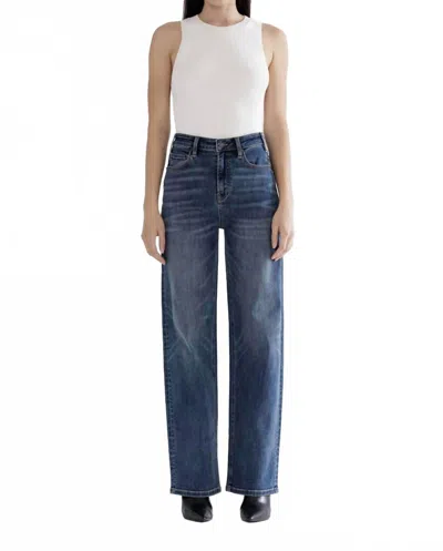 Mica Denim Netty Super High Straight Leg Jeans In Mets Blue