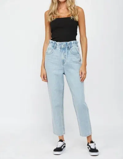 MICA DENIM PAPERBAG SUPER HIGH MOM JEANS IN CLANDESTINE