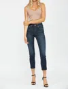 Mica Denim Pyper Skinny Crop Jeans In Dark Citrine In Multi