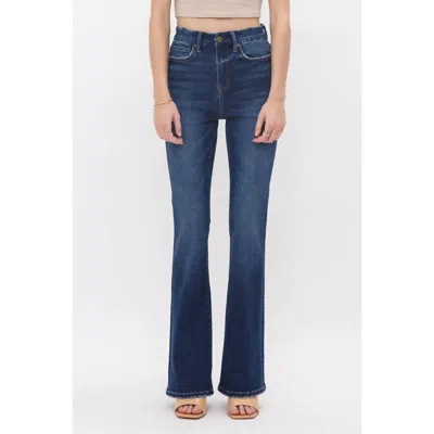 Mica Denim Quartet High Rise Boot Cut Jean In Dark Wash In Blue