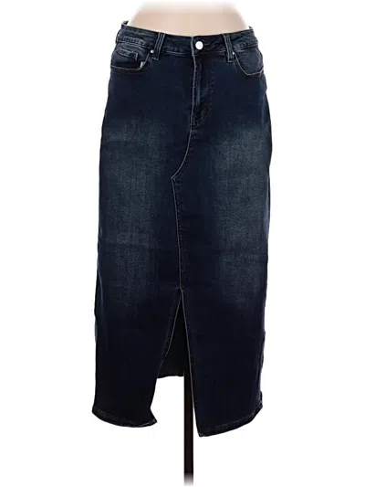 Pre-owned Mica Denim Skirt In Blue
