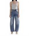 Mica Denim Sloane High Rise Barrel Jeans In Midnight Wash In Multi
