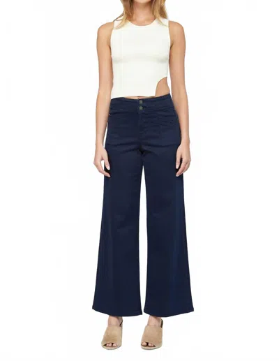 Mica Denim Stella Wide Leg Jeans In Navy In Blue