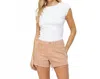 Mica Denim Summer Breeze Shorts In Sand In Neutral