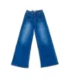 Mica Denim Women Maureen Front Pocket Wide Leg Jeans In Blue In Blue