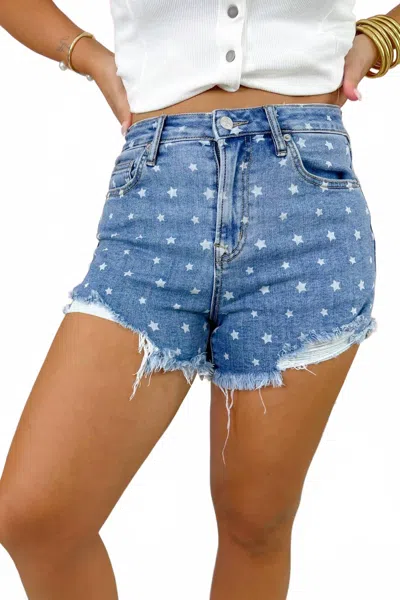 Mica Denim Women's Stardom Shorts In Dark Denim In Blue