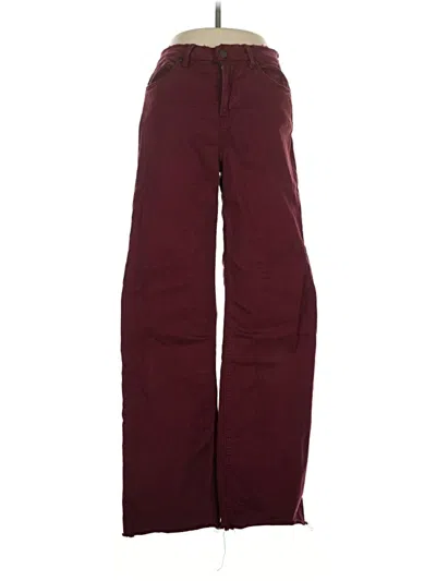Pre-owned Mica Jeans In Burgundy