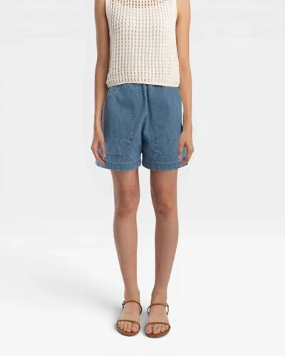 Micaela Greg Field Shorts In Sun Fade In Blue