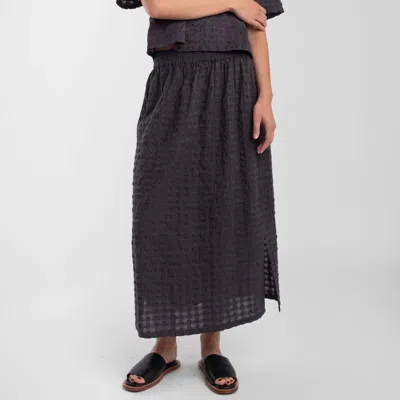 Micaela Greg Georgia Midi Skirt In Faded Black