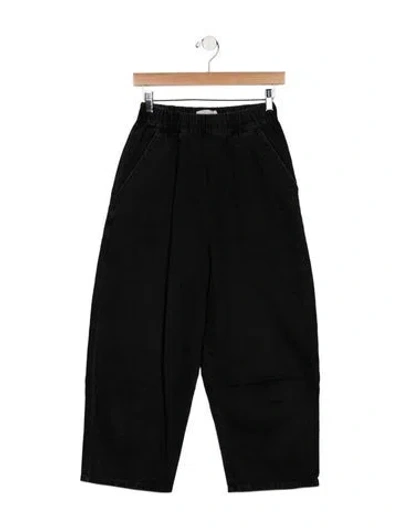Pre-owned Micaela Greg Mid-rise Wide Leg Jeans In Blue