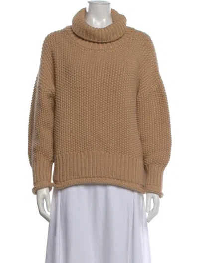 Pre-owned Micaela Greg Turtleneck Sweater In Brown