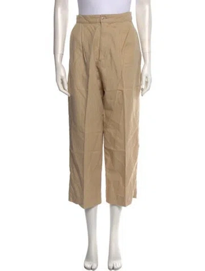 Pre-owned Micaela Greg Wide Leg Pants In Neutral
