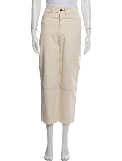Pre-owned Micaela Greg Wide Leg Pants In Neutrals