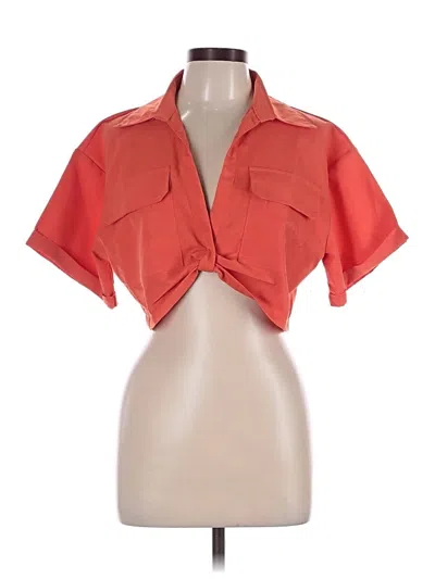 Pre-owned Micas Short Sleeve Blouse In Orange