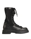 Mich E Simon Mich Simon Woman Ankle Boots Black Size 7 Soft Leather, Textile Fibers In Black