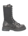 Mich E Simon Mich Simon Woman Ankle Boots Black Size 8 Soft Leather, Textile Fibers In Black