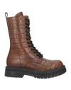 Mich E Simon Woman Ankle Boots Brown Size 11 Soft Leather In Brown