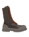 Mich E Simon Mich Simon Woman Ankle Boots Dark Brown Size 8 Soft Leather, Textile Fibers In Brown