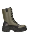 Mich E Simon Woman Ankle Boots Military Green Size 12 Calfskin In Green