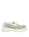 Mich E Simon Mich Simon Woman Loafers Light Green Size 7 Leather In Green
