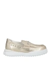 Mich E Simon Woman Loafers Platinum Size 6 Soft Leather In Grey