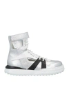 Mich E Simon Woman Sneakers Silver Size 6 Soft Leather In Silver