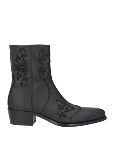 Mich Simon Man Ankle Boots Black Size 9 Calfskin