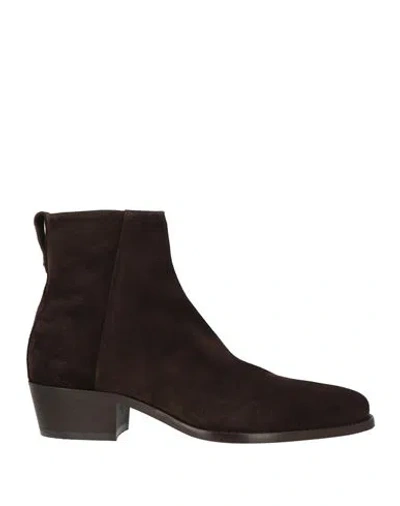 Mich Simon Man Ankle Boots Dark Brown Size 10 Leather