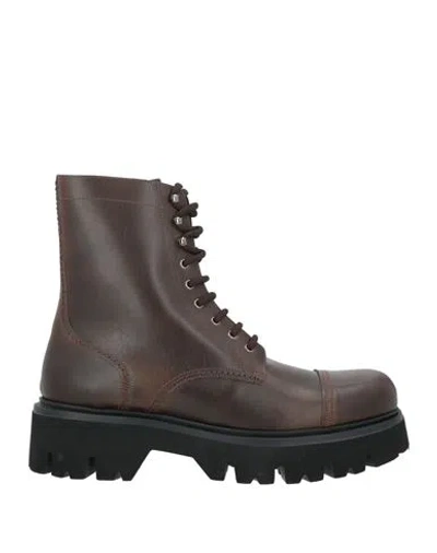 Mich Simon Man Ankle Boots Dark Brown Size 9 Calfskin