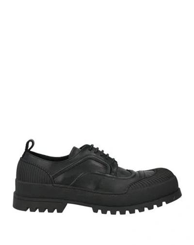 Mich Simon Man Lace-up Shoes Black Size 9 Leather