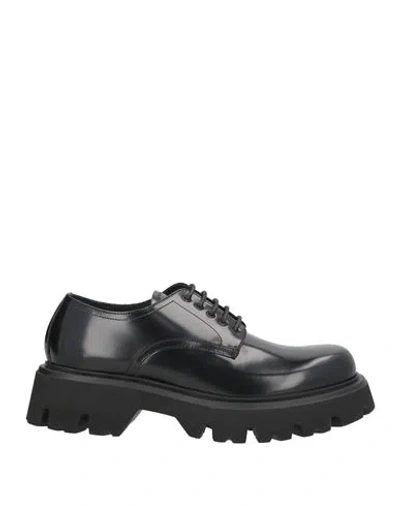 Mich Simon Man Lace-up Shoes Black Size 9 Leather