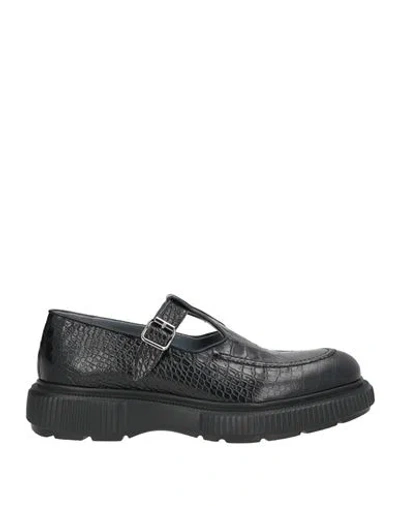 Mich Simon Man Loafers Black Size 10 Leather