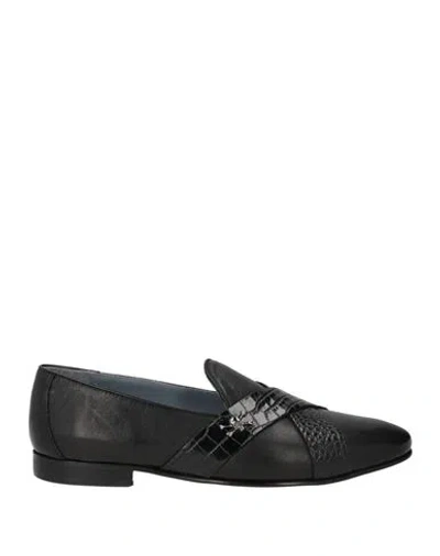 Mich Simon Man Loafers Black Size 8 Leather